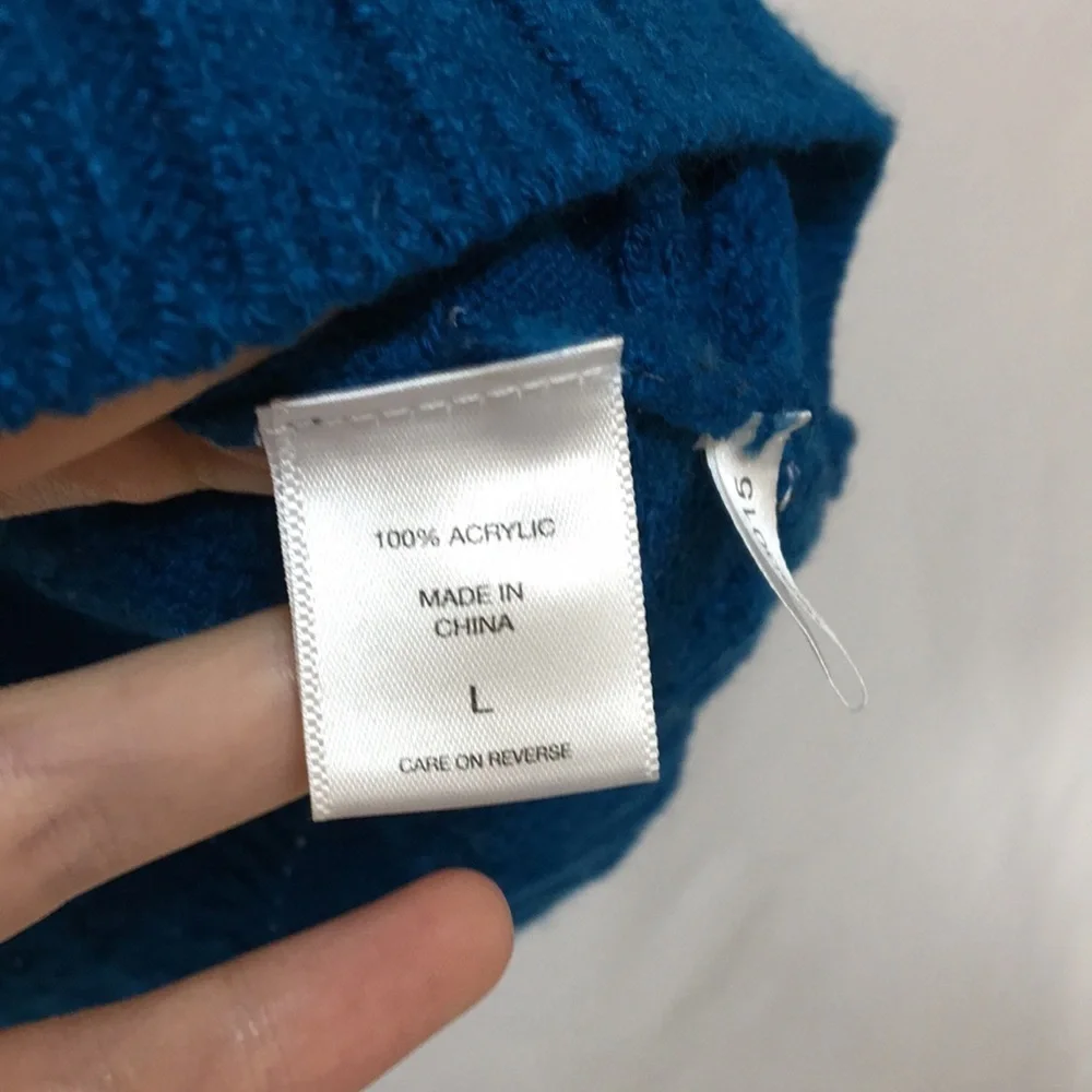 Soho NY&Co Womens Blue Sweater Size L Like-NEW